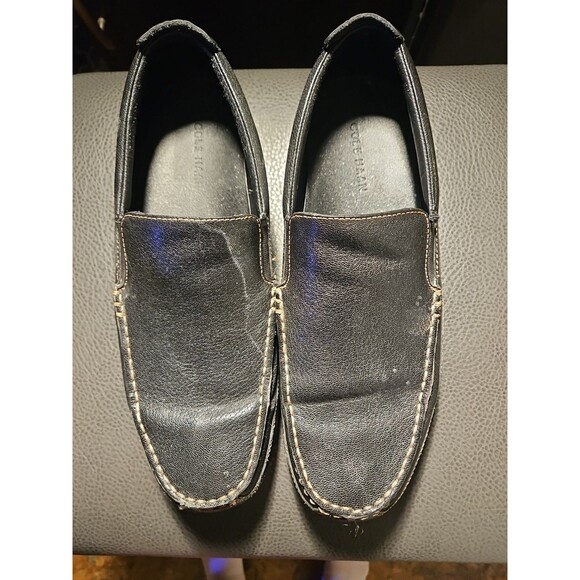 Cole Haan Tucker Venetian Black Leather Slip On Comfort Driving Loafer 11.5M (S2 - Picture 1 of 10